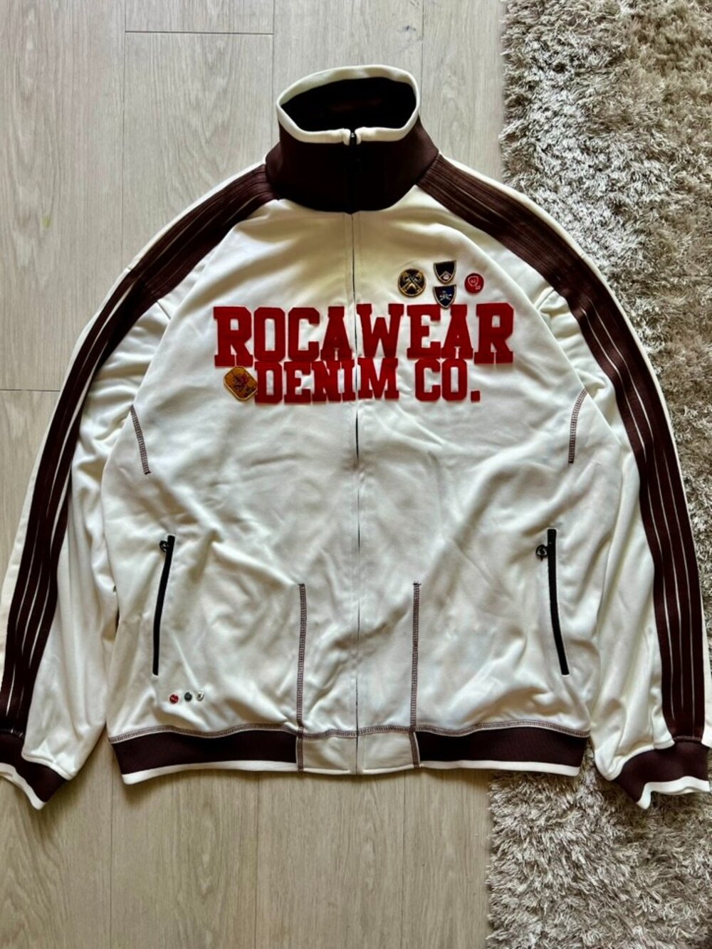 Rare Vintage Y2K Rocawear Fullzip Jacket Men’s XL Embroidered Logo Spellout